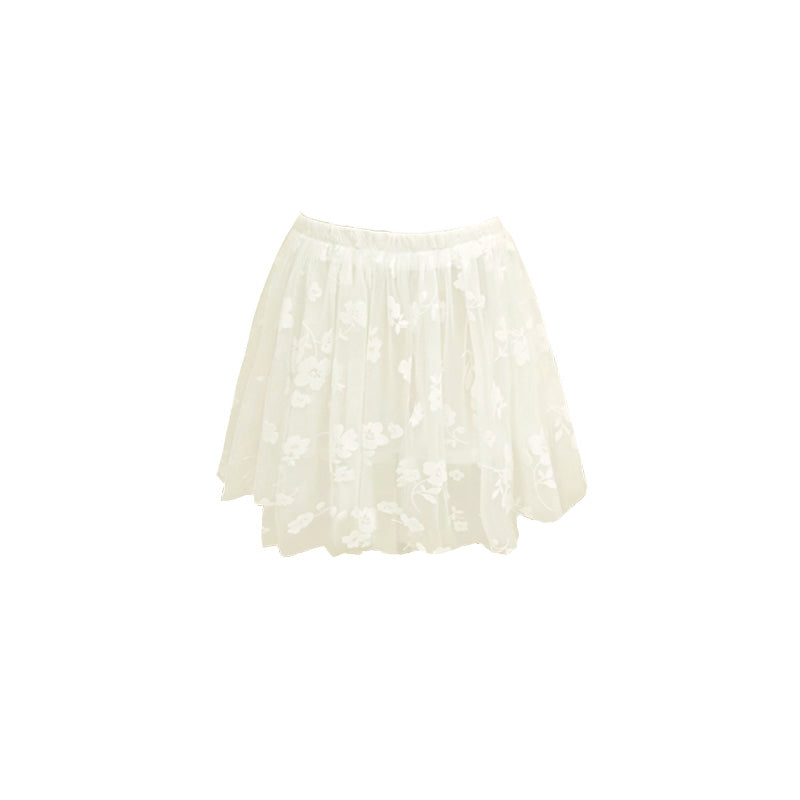Snowflake Bloom Shorts White