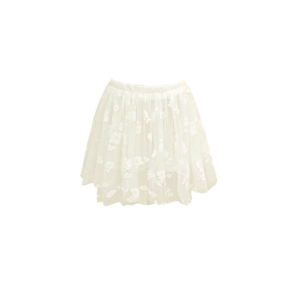 Snowflake Bloom Shorts White