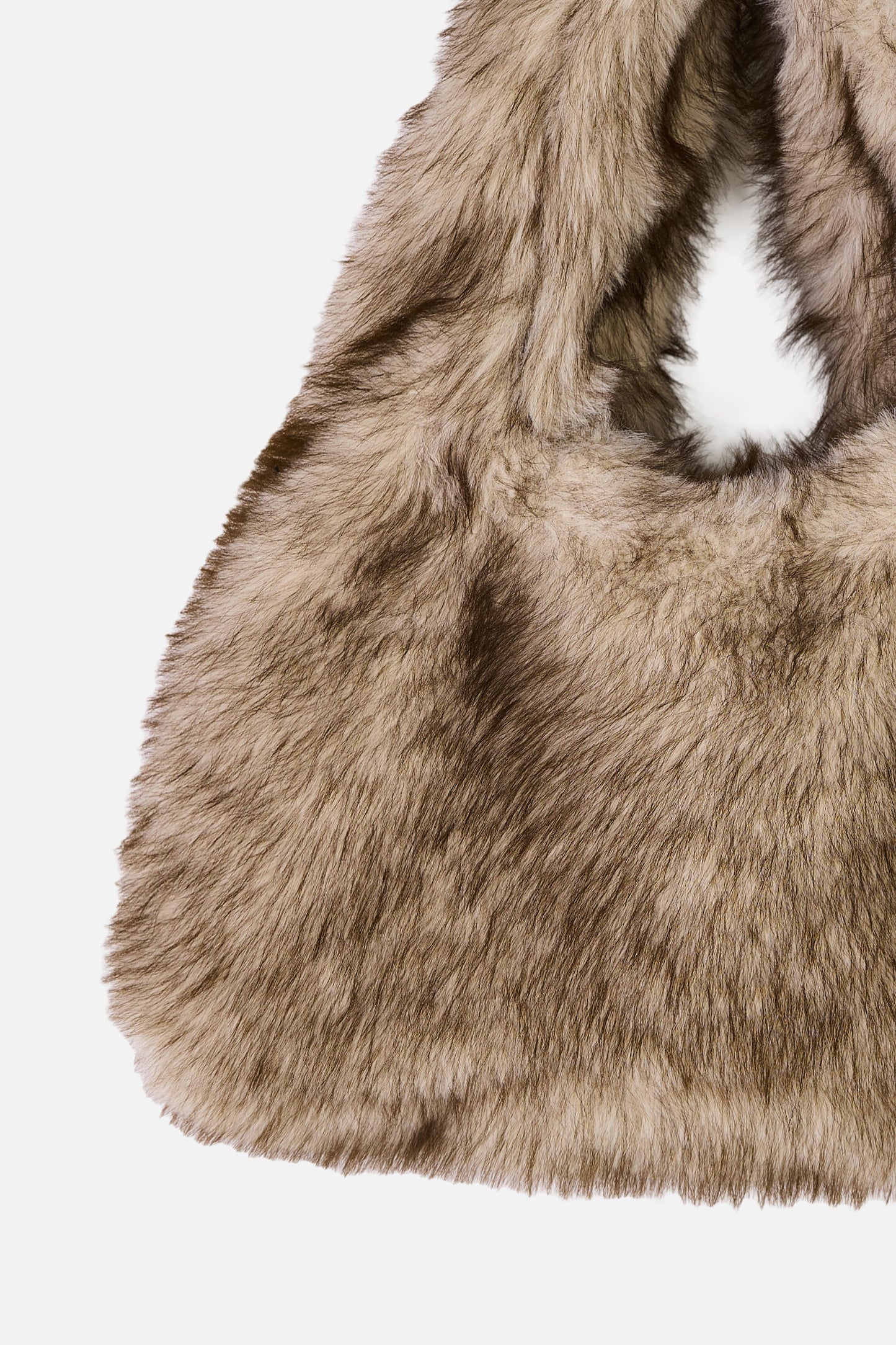 FUR TOTE BAG / BEIGE
