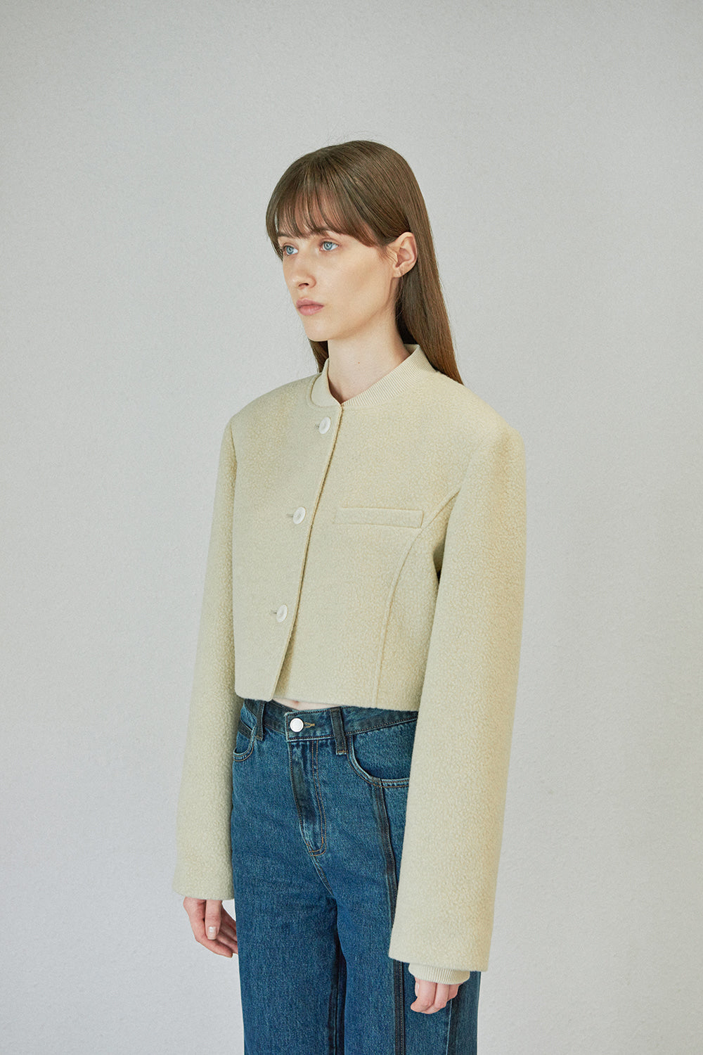 WOOL SLIM STADIUM JUMPER