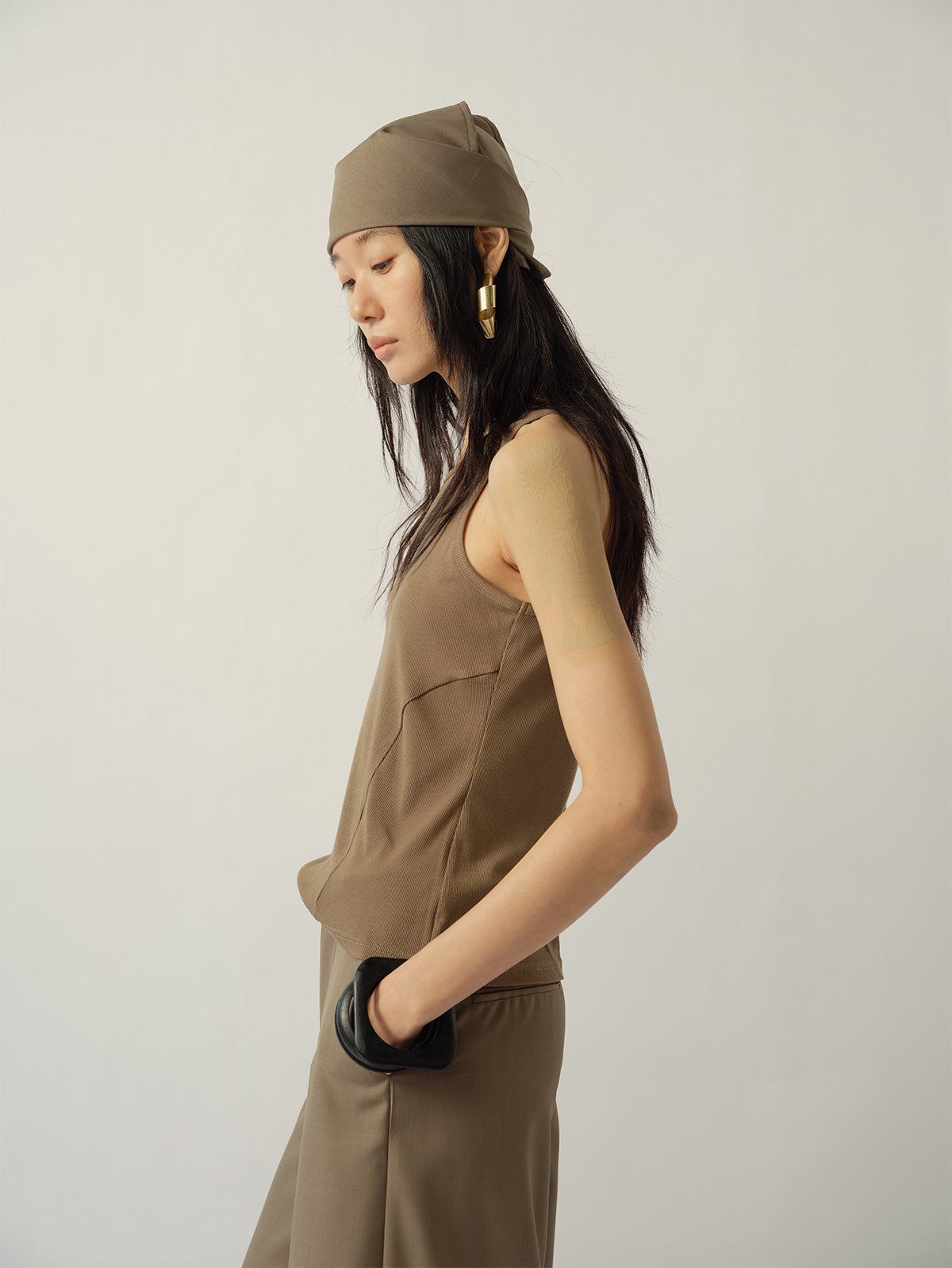 T-shaped tank top Green