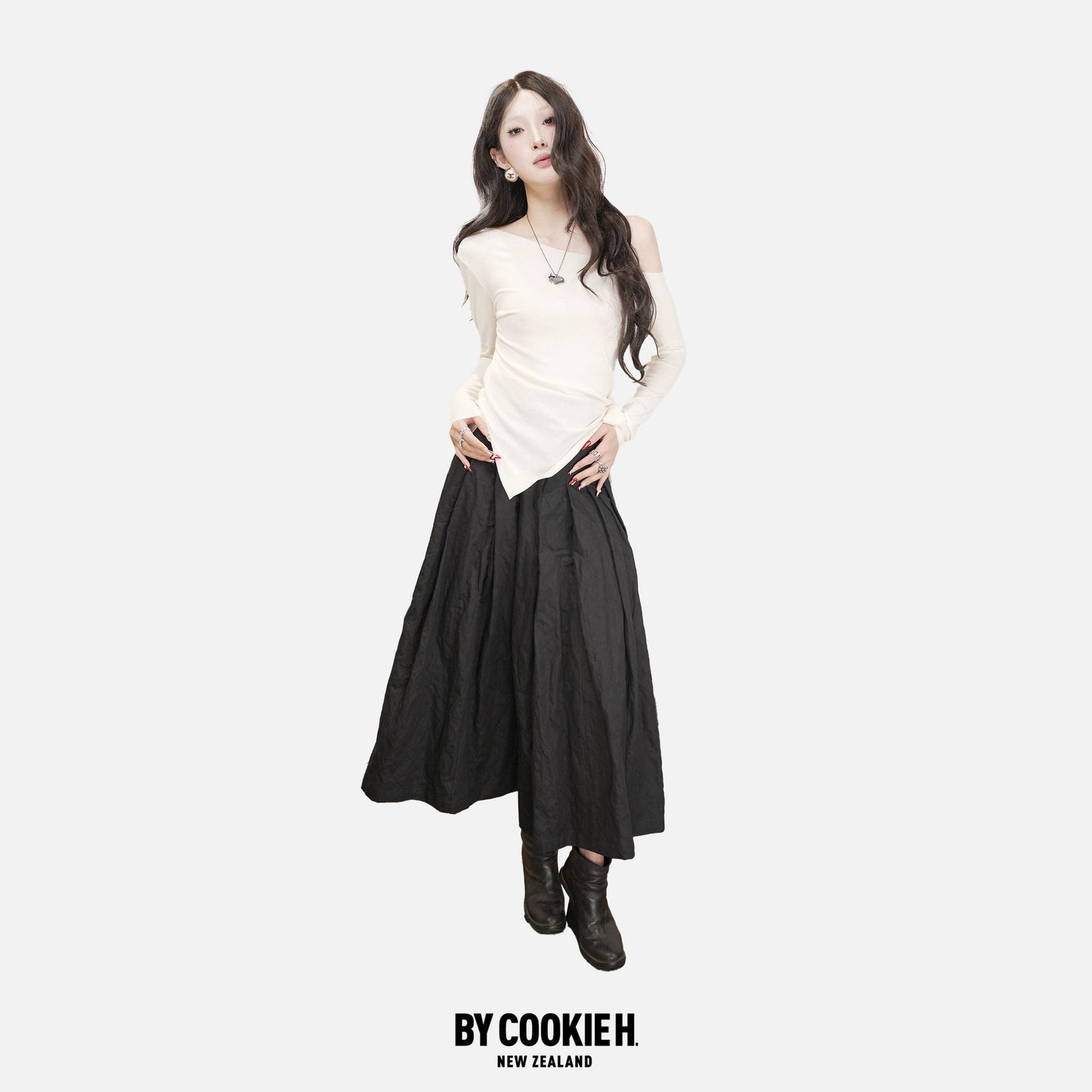 Diagonal Wrap Basic Top White