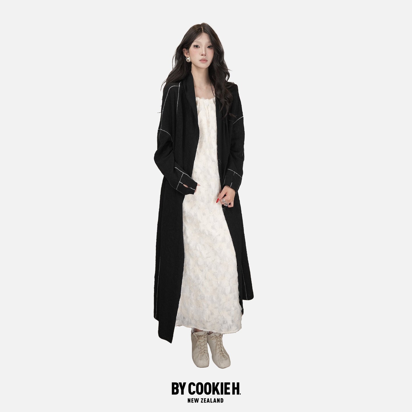 Cross Stitch Wool Knit Cardigan