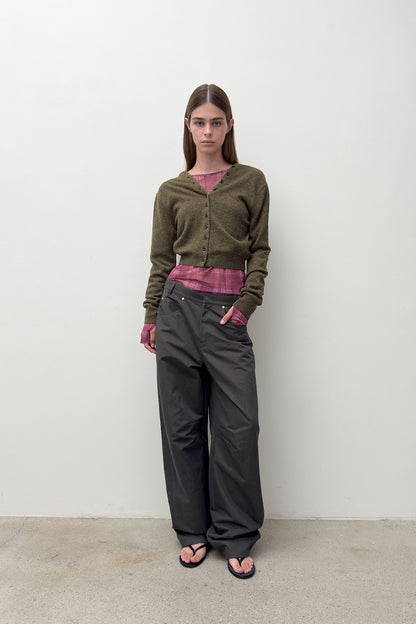 CURVED STURDY TROUSERS GREY