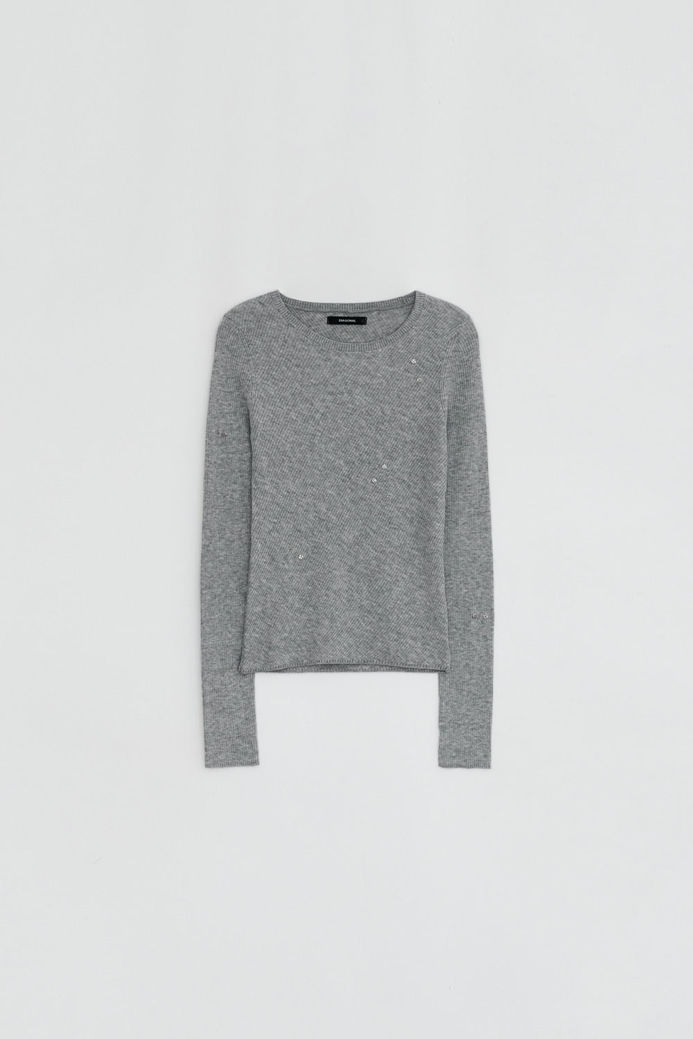 SLIM RIBBED SNAP KNIT