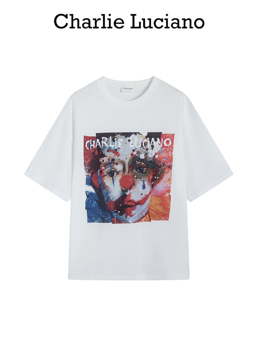 Oil Painting Clown Distressed Tee