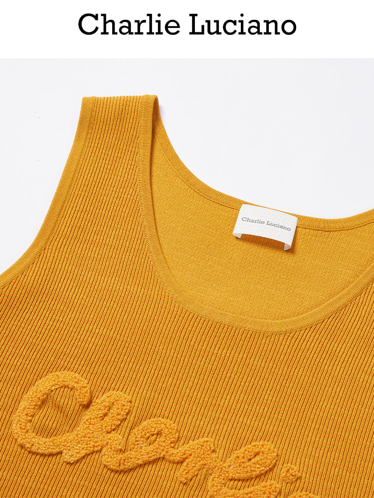 Jacquard Knit Logo Vest