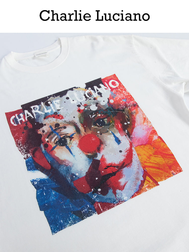 Oil Painting Clown Distressed Tee