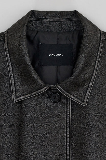 BUTTONED LEATHER JACKET