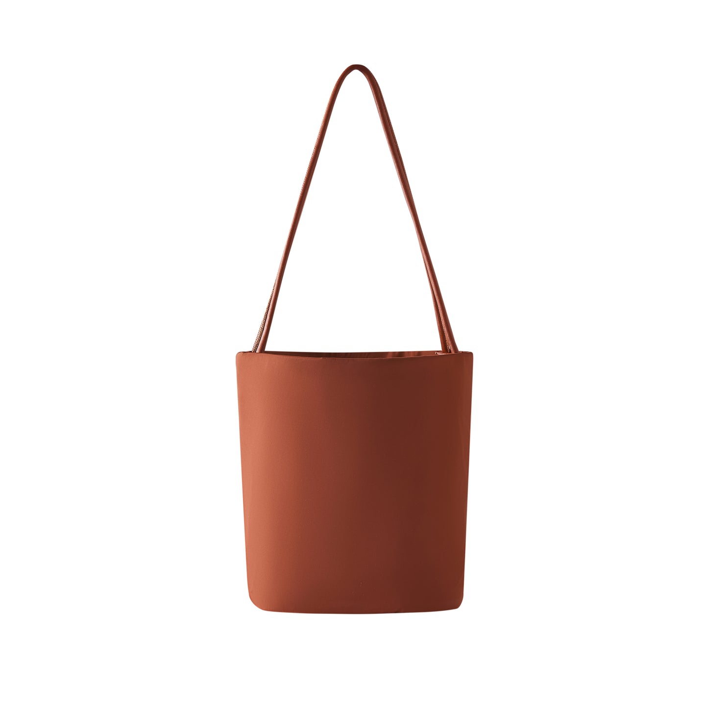 TENERA Recycled Nylon Bucket One-Shoulder Bag Small/Caramel Brown