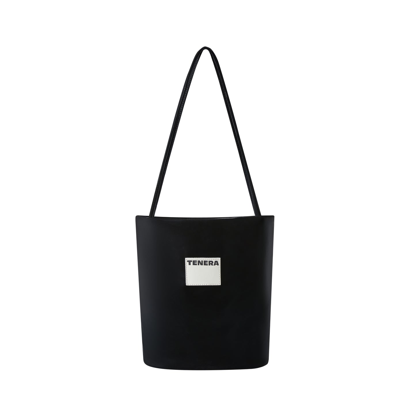 TENERA Eco-friendly Vegan Leather Bucket One-Shoulder Bag Small/Black