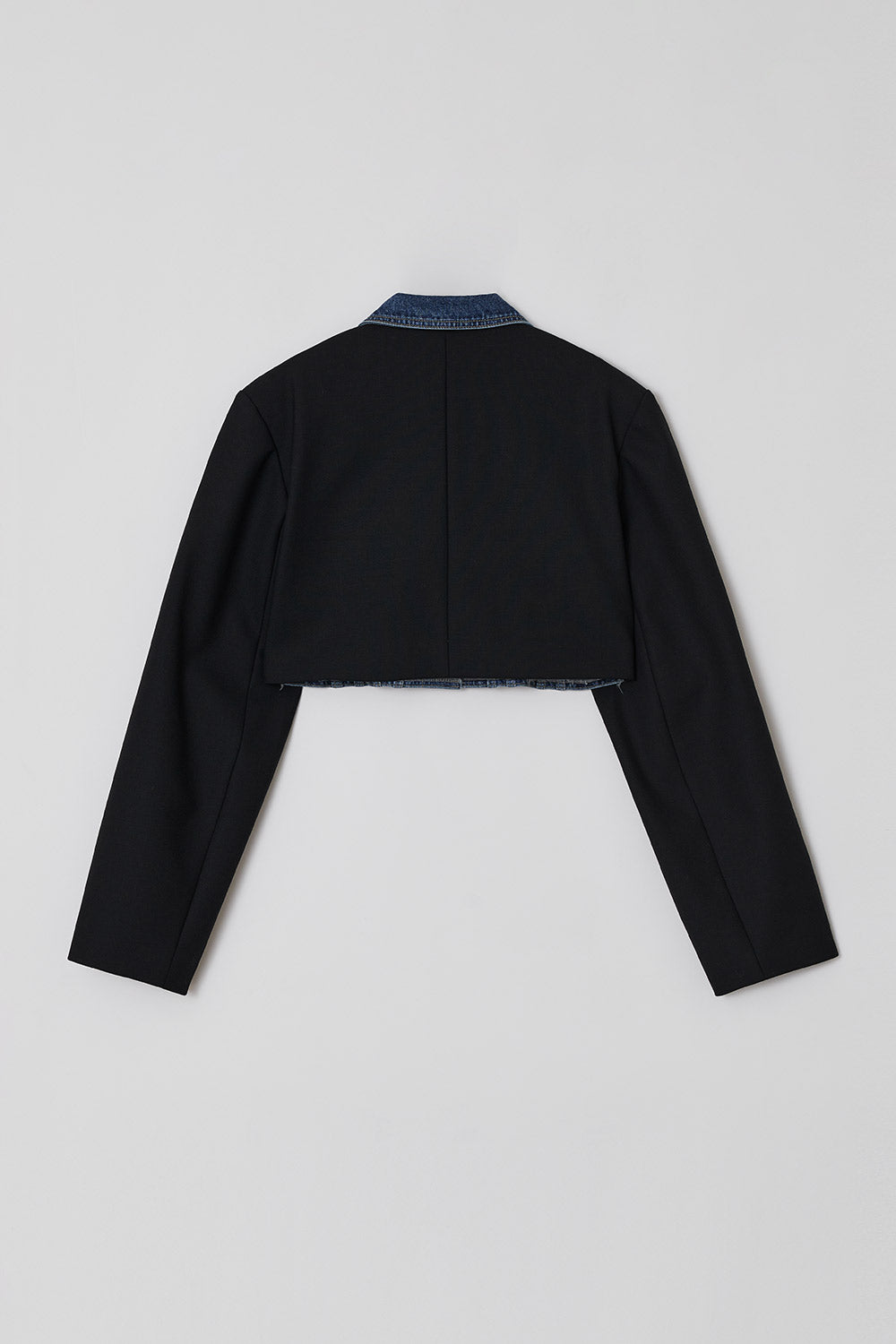 DENIM MIXED JACKET-WOOL