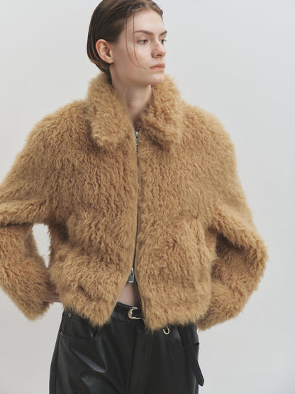 CROPPED FUR BLOUSON