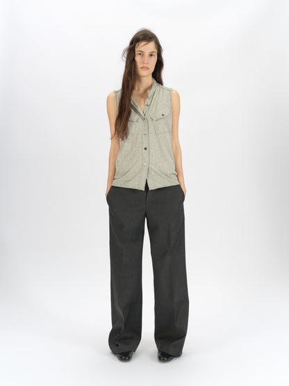 Knitted Shirt-Style Tank