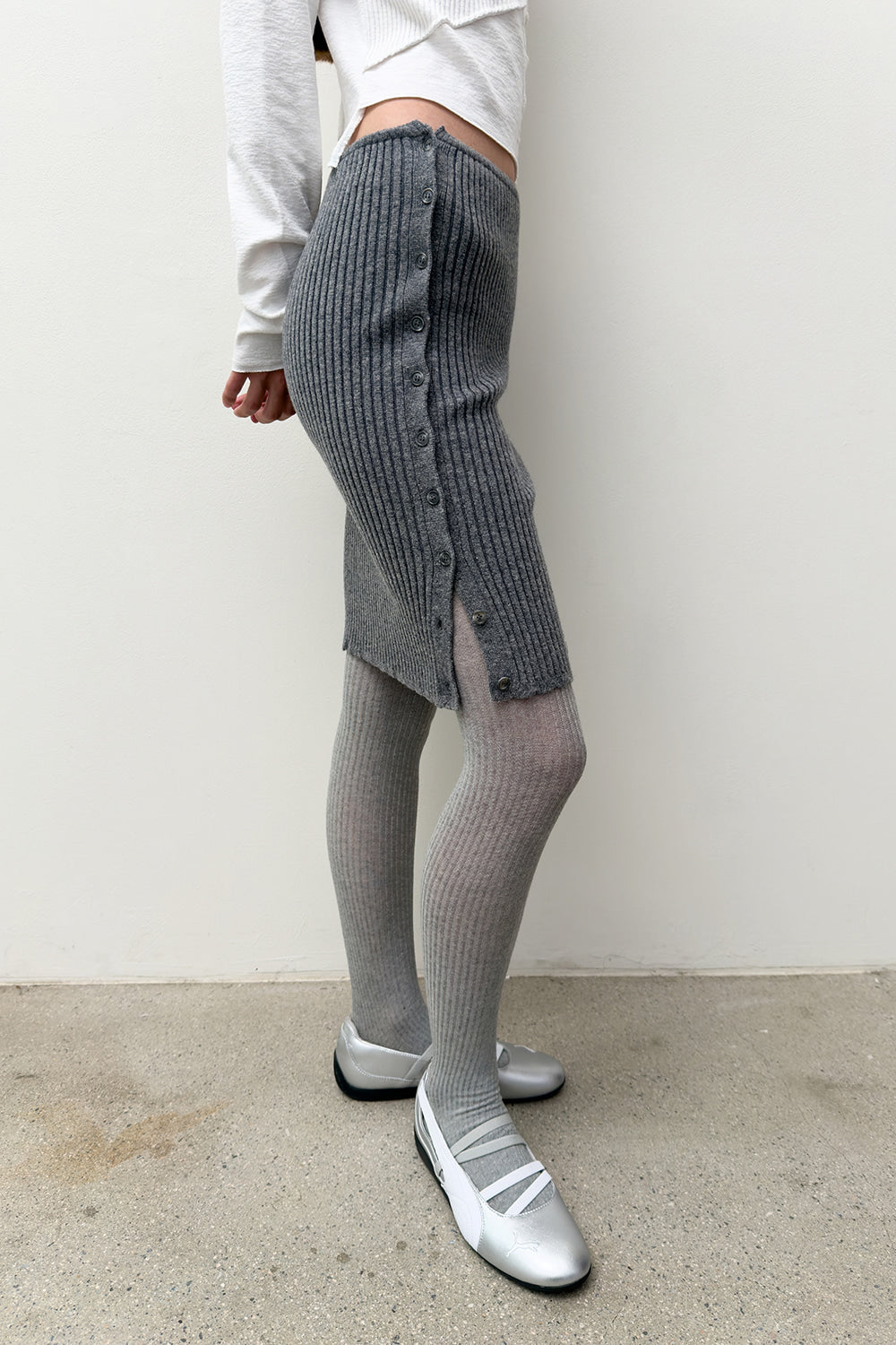 TWO WAY BUTTON TUBE TOP/SKIRT