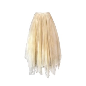 Forest Elf Tulle Skirt Washed Dyed Tea Color