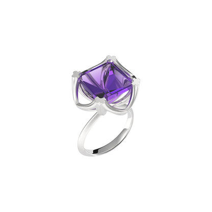 Xuguang Series Illusion Purple Sapphire Ring