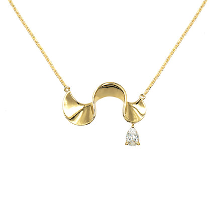 Yilan Liu "Encounter" Chinese Curved Pendant Necklace