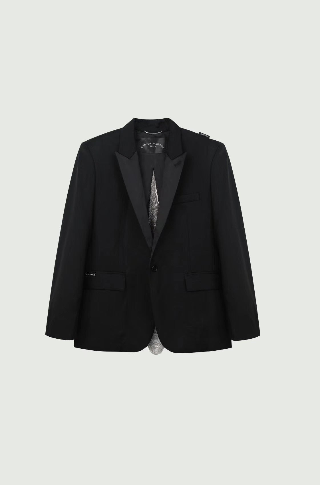 Black Chain Back Suit Jacket, Same as Sha Yiting's Style LuMa Porter