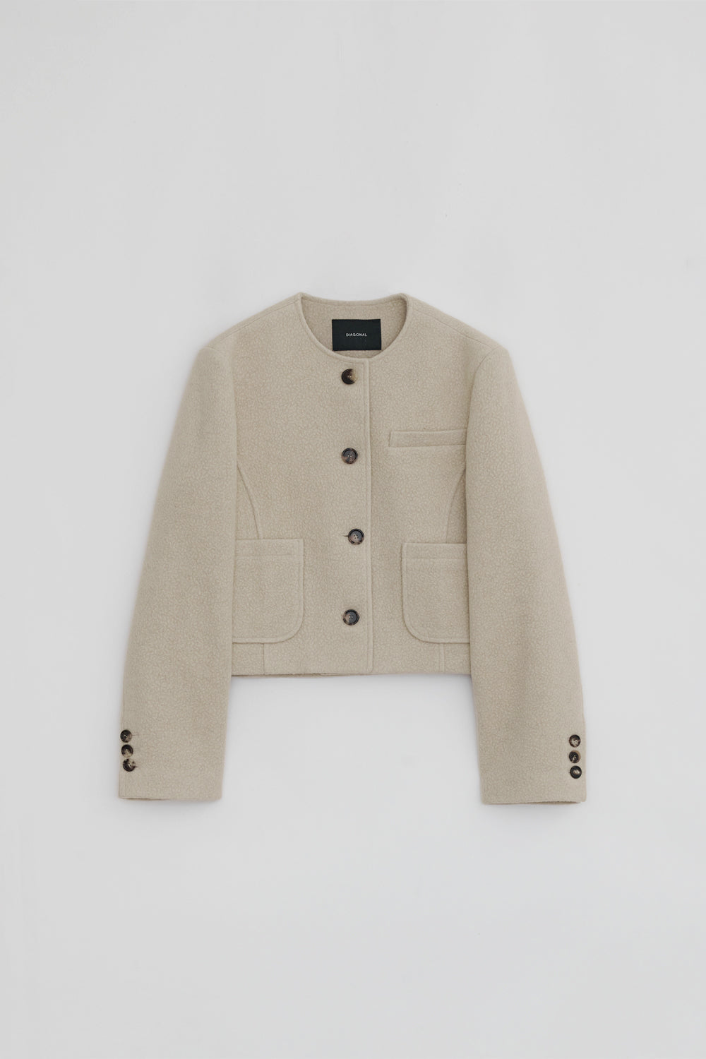 WOOLLY NO COLLAR JACKET