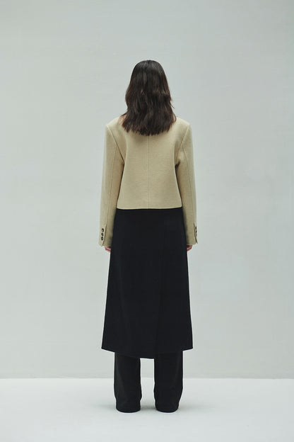 WOOLLY NO COLLAR JACKET