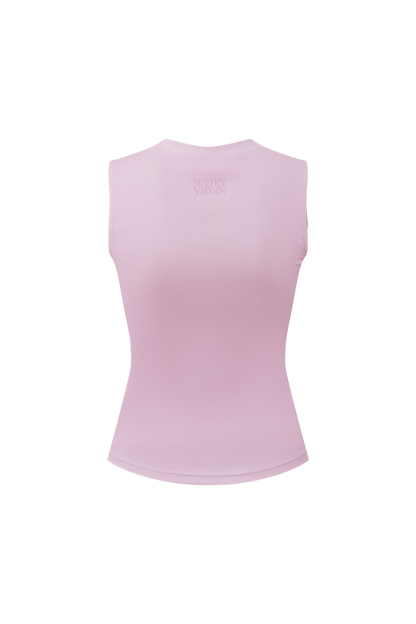 “Fuzzy Heart” Top  Pastel Pink