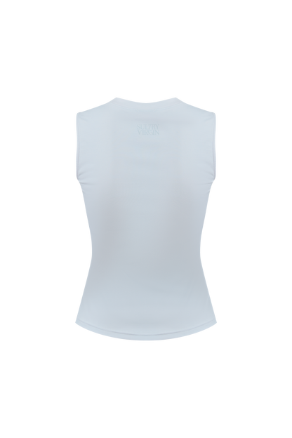 “Fuzzy Heart” Top  Pastel Blue