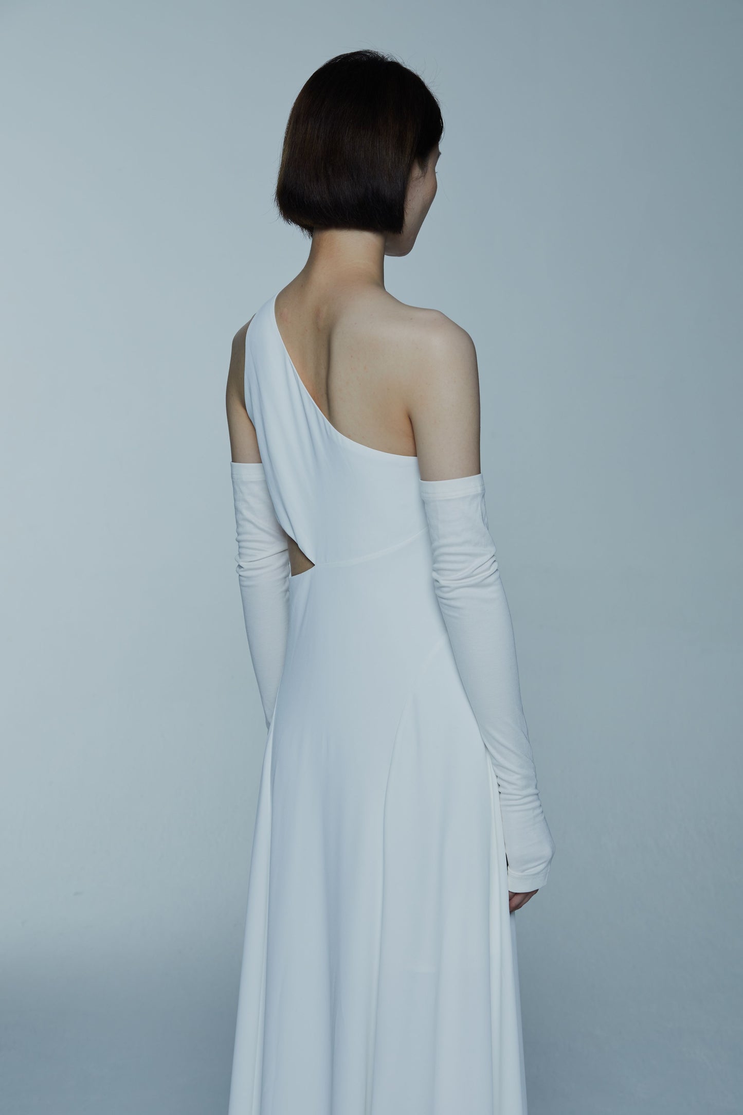 White Hollow Out Off-shoulder Dress-Pre-order