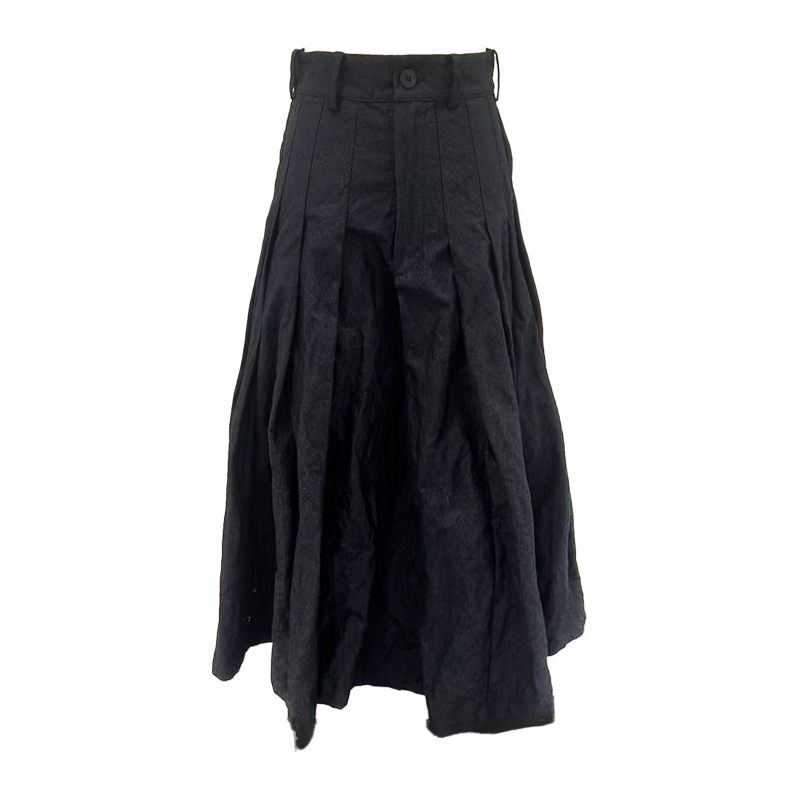 Wide-Leg Pleated Pants