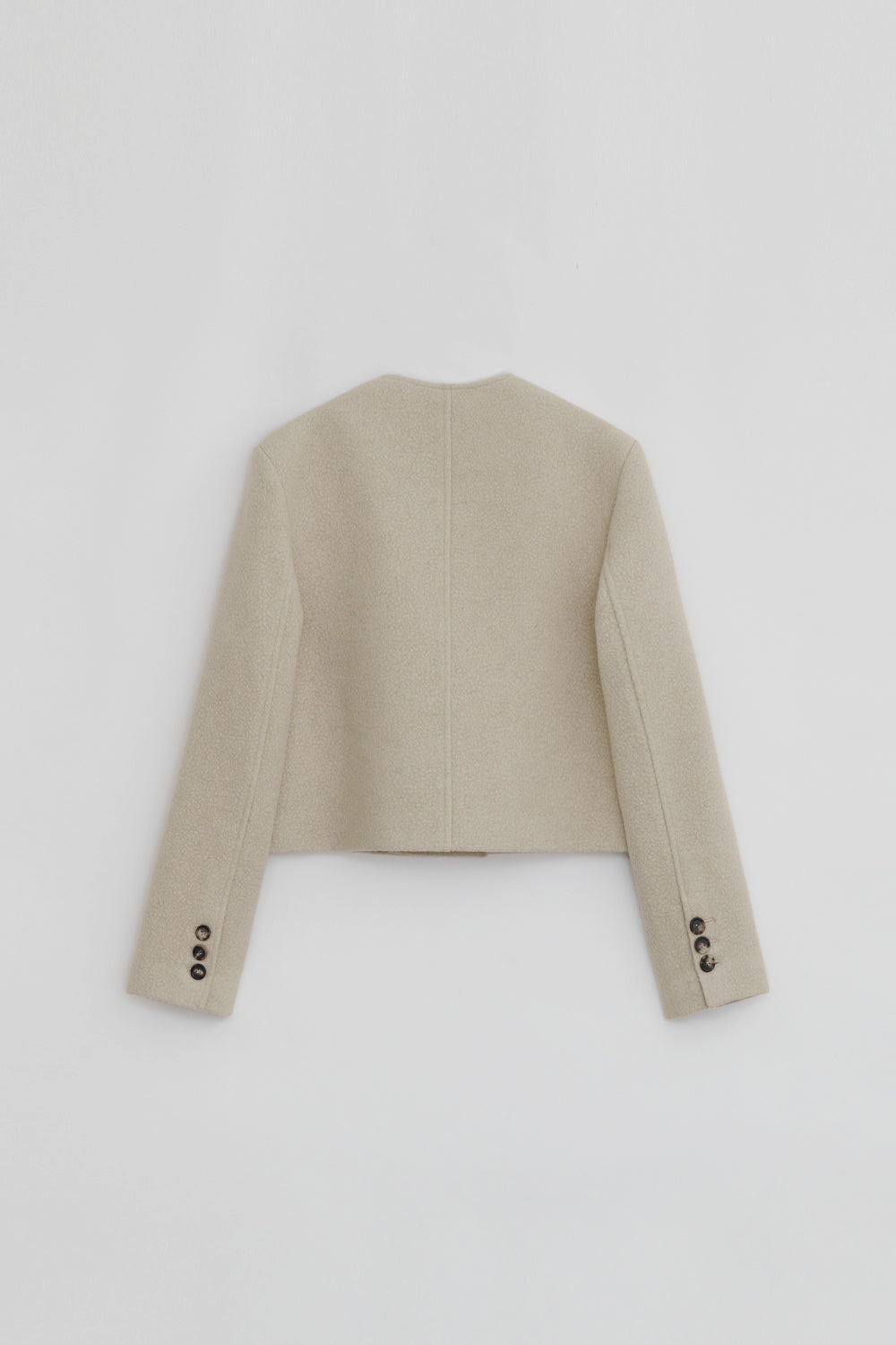WOOLLY NO COLLAR JACKET
