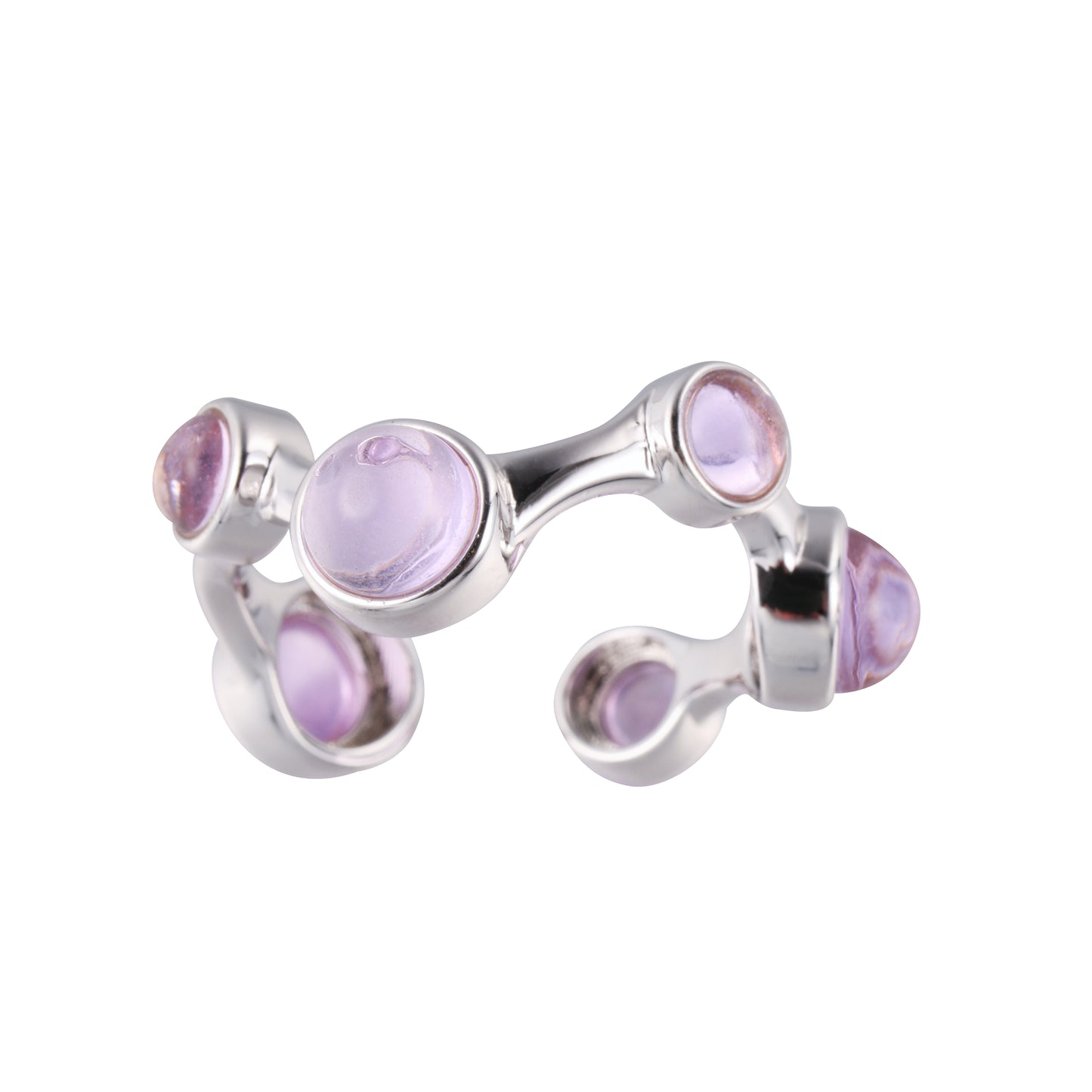 Silver Wax Pearl Clip-on Earrings Ring