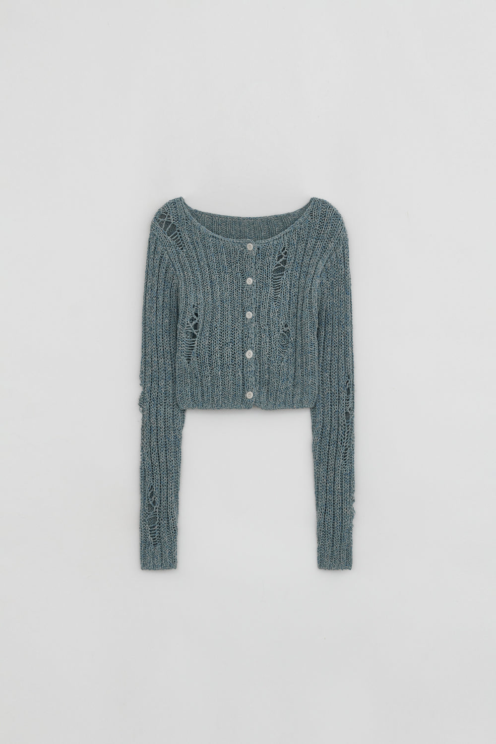 DAMAGE CROP CARDIGAN