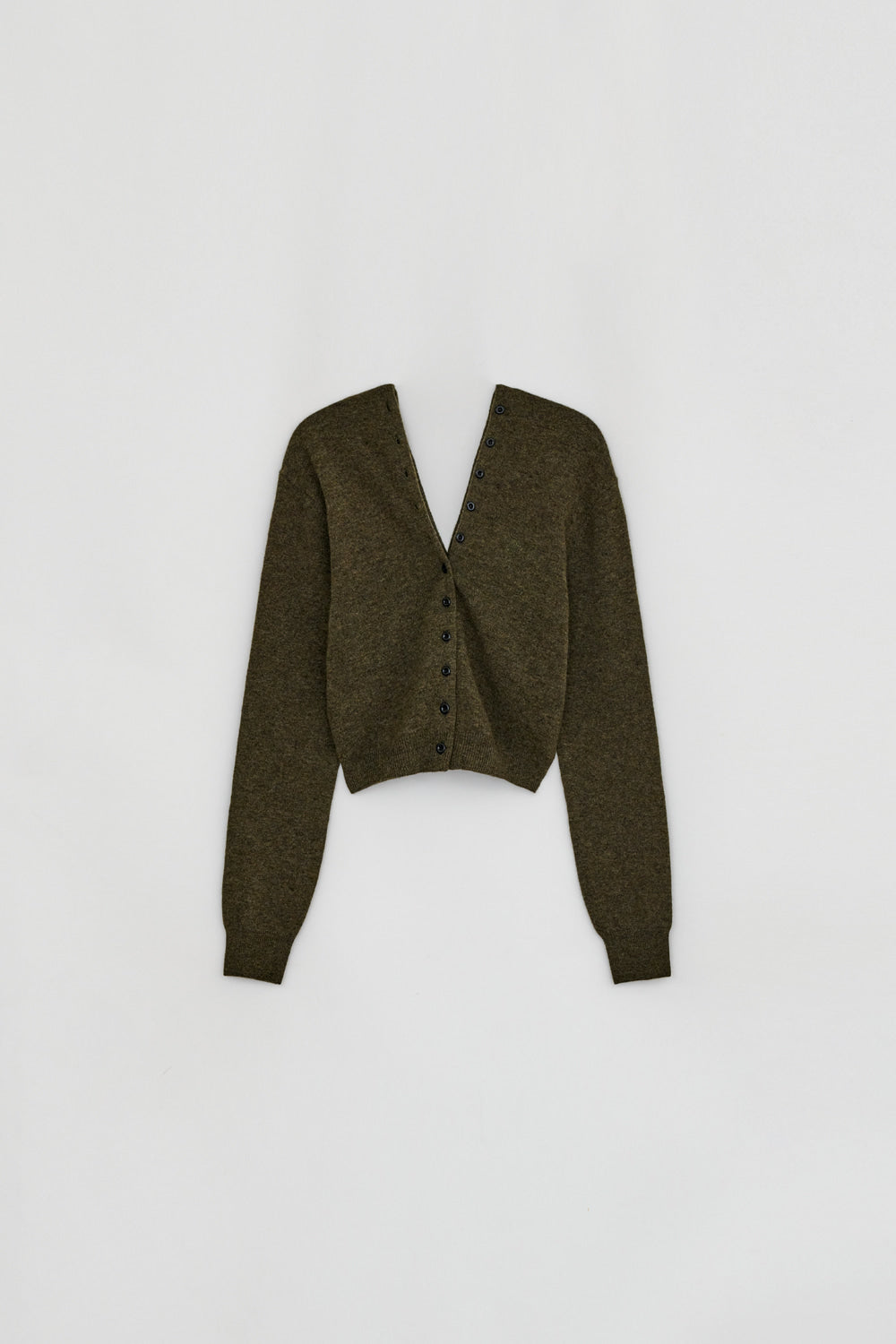 V NECK BUTTON CARDIGAN