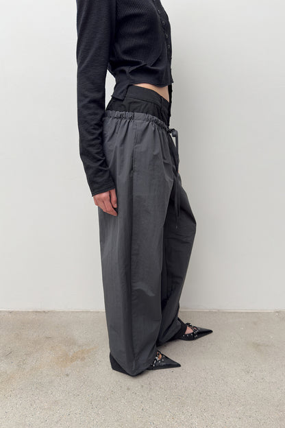 LAYERED STRAP TROUSERS