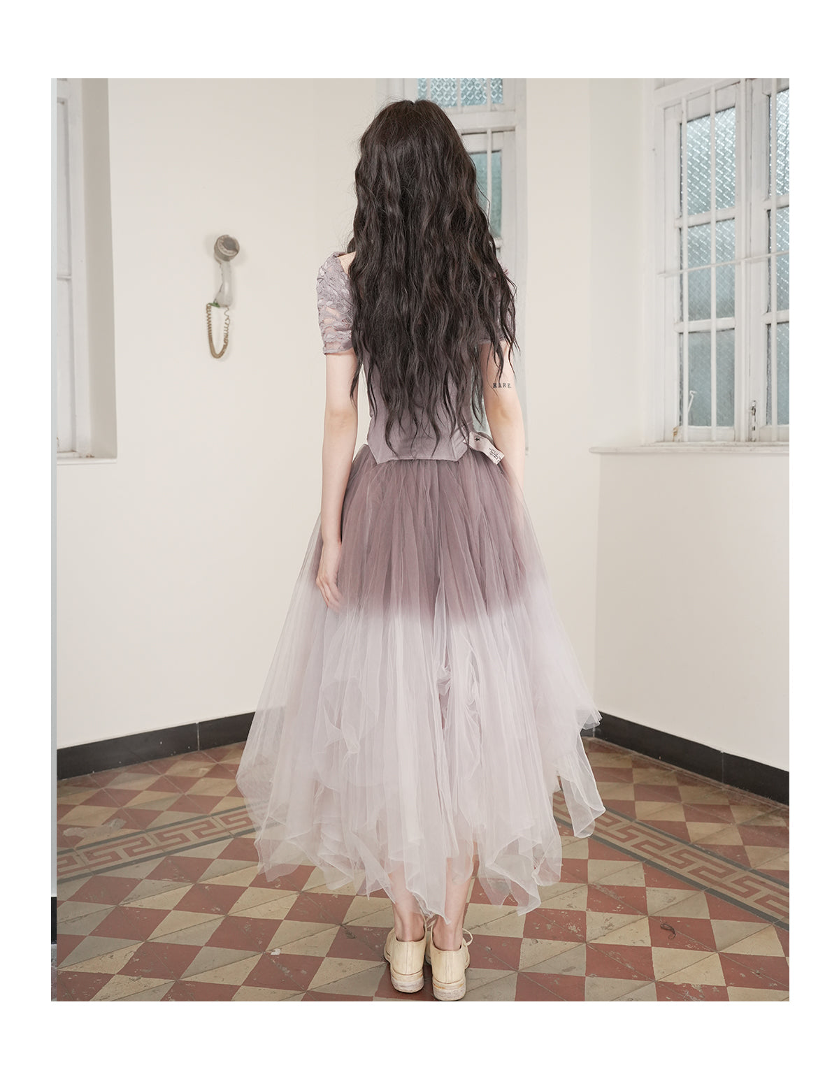 Wave V-Neck Off-Shoulder Tube Dress 2.0 Purple