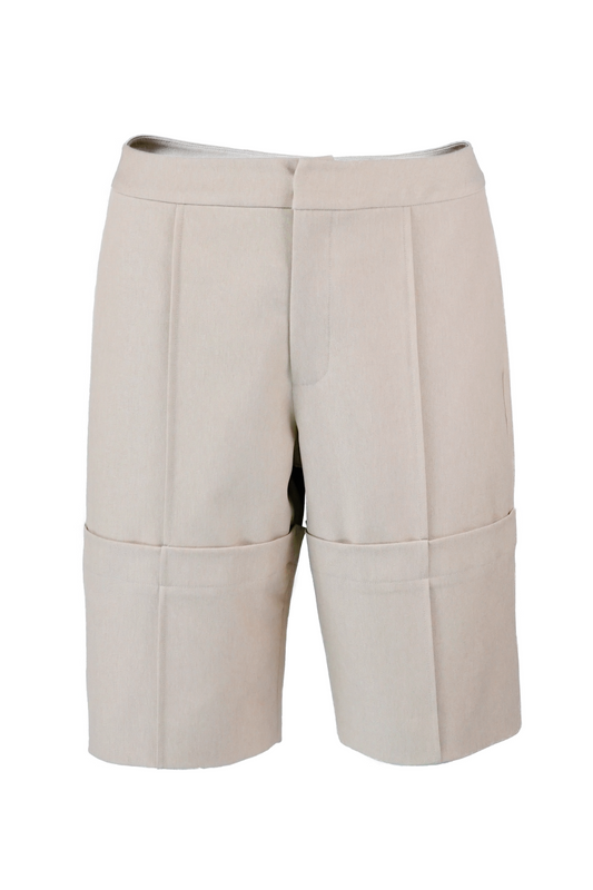 Wheat-colored Folded Shorts