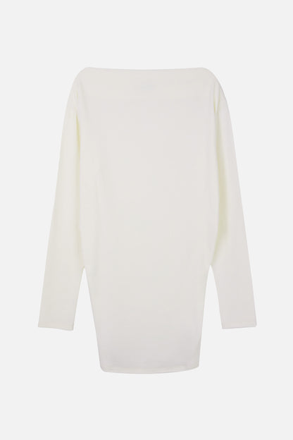 INCISION TAPERED TOP / IVORY