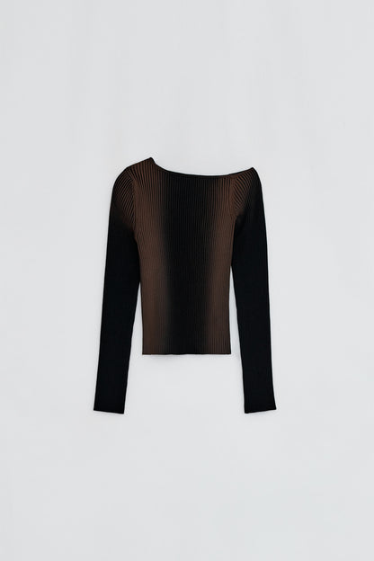 ONE OFF SHOULDER SPRAY KNIT