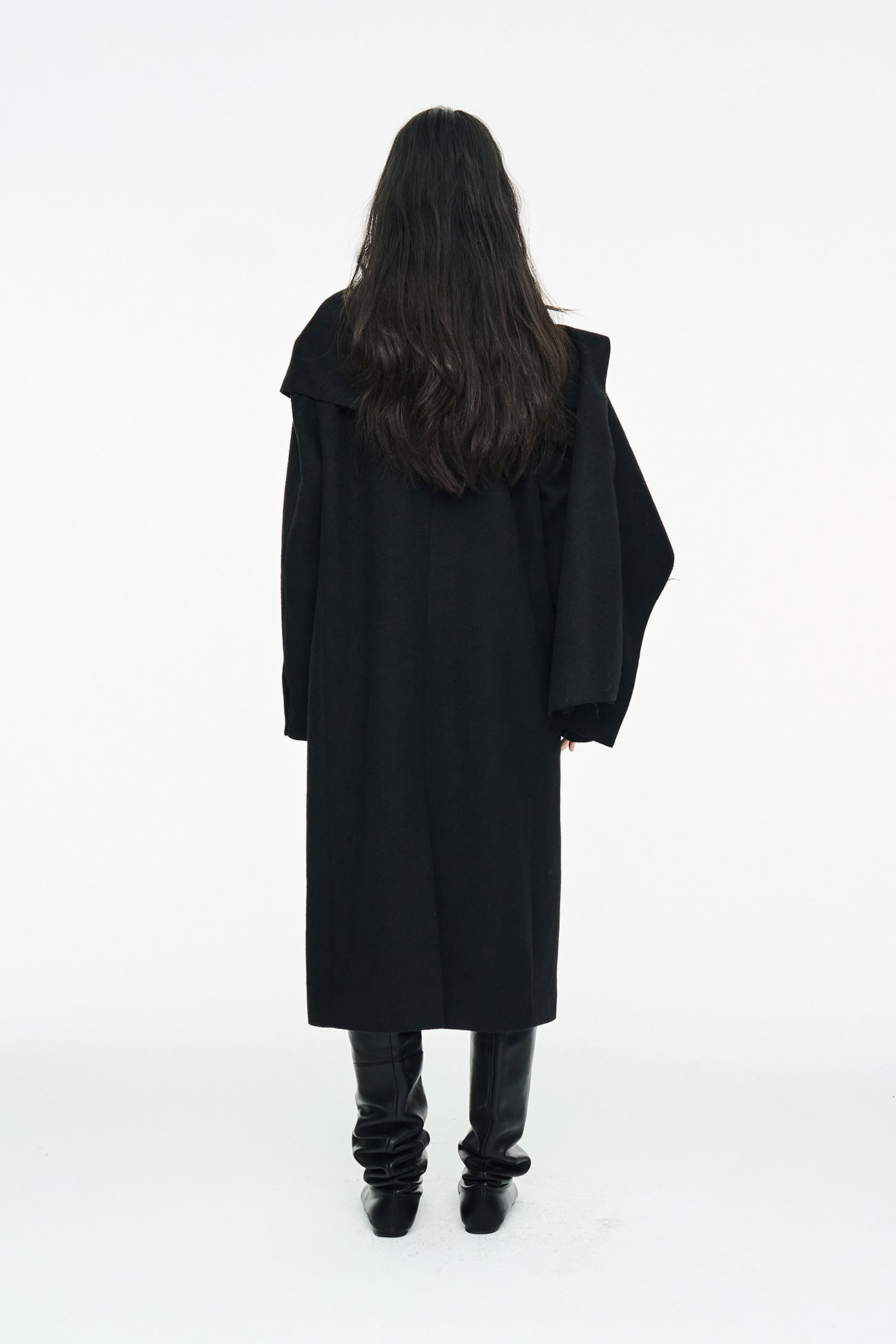 CLASSIC SCARF COAT / BLACK