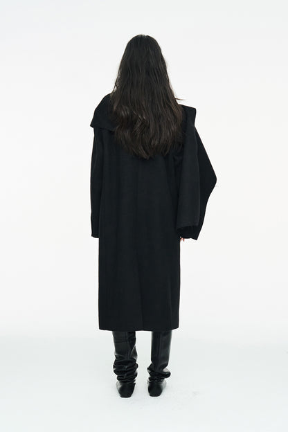 CLASSIC SCARF COAT / BLACK