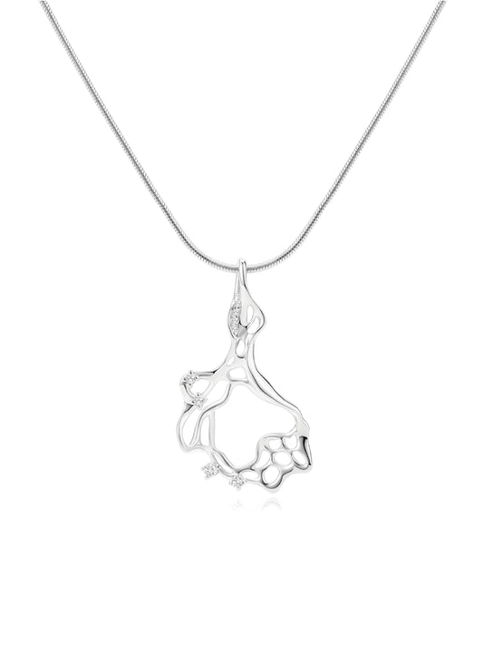 Hollow-out Irregular Pendant | S925 Sterling Silver