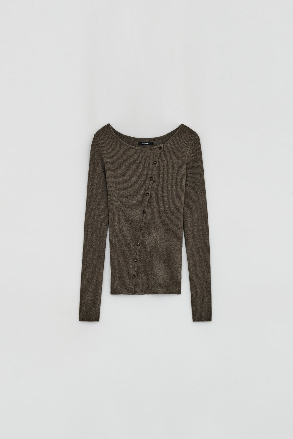 DIAGONAL BUTTON KNIT