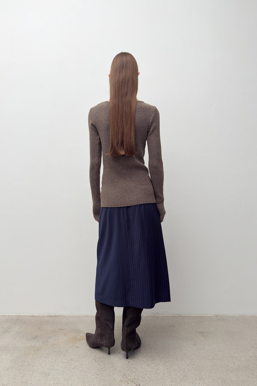 DIAGONAL BUTTON KNIT