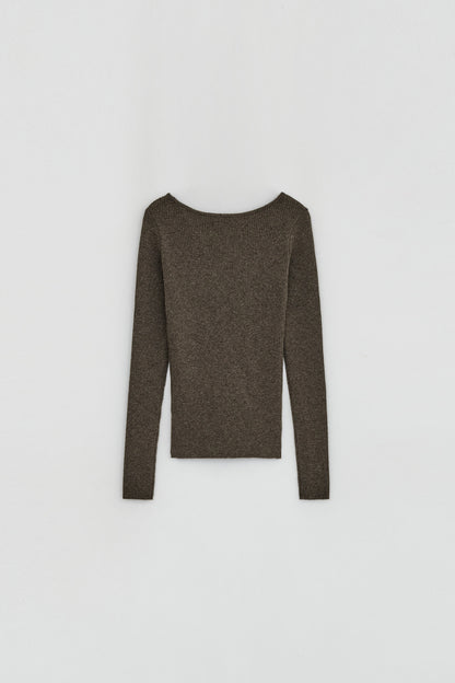 DIAGONAL BUTTON KNIT