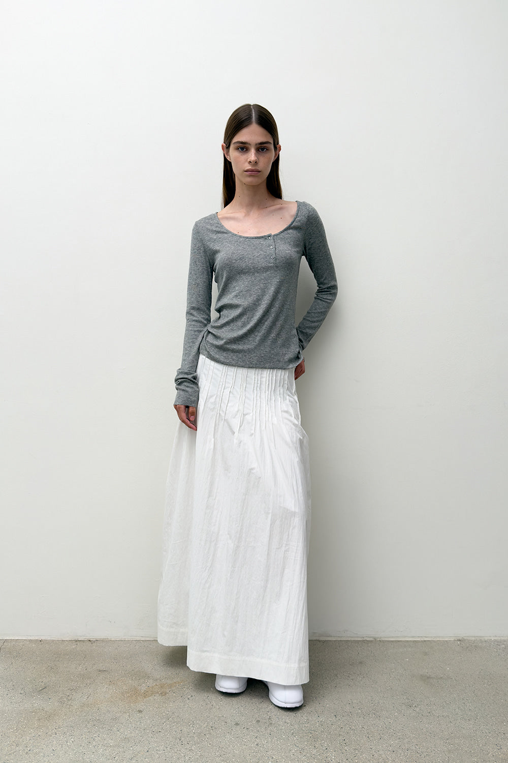 STITCHED TRAPEZE SKIRT