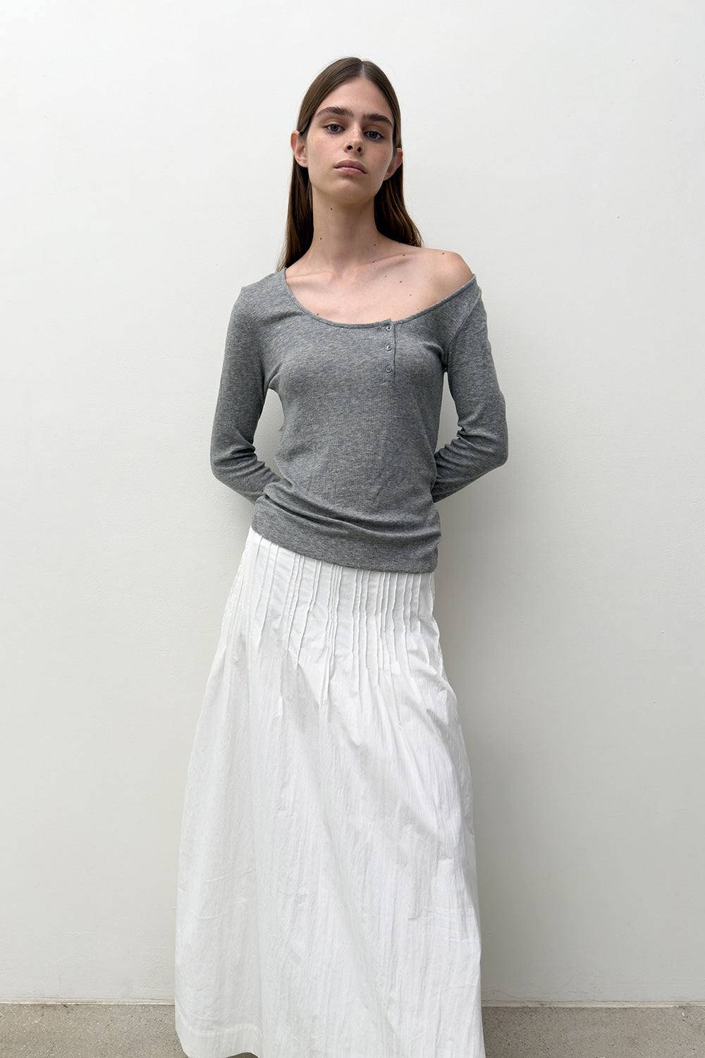 STITCHED TRAPEZE SKIRT