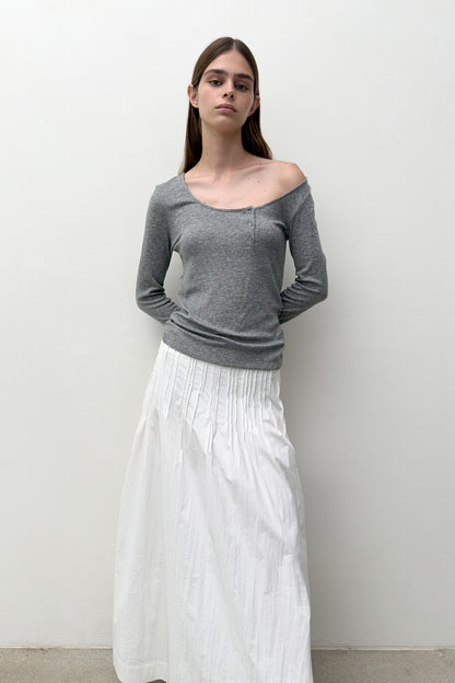 STITCHED TRAPEZE SKIRT