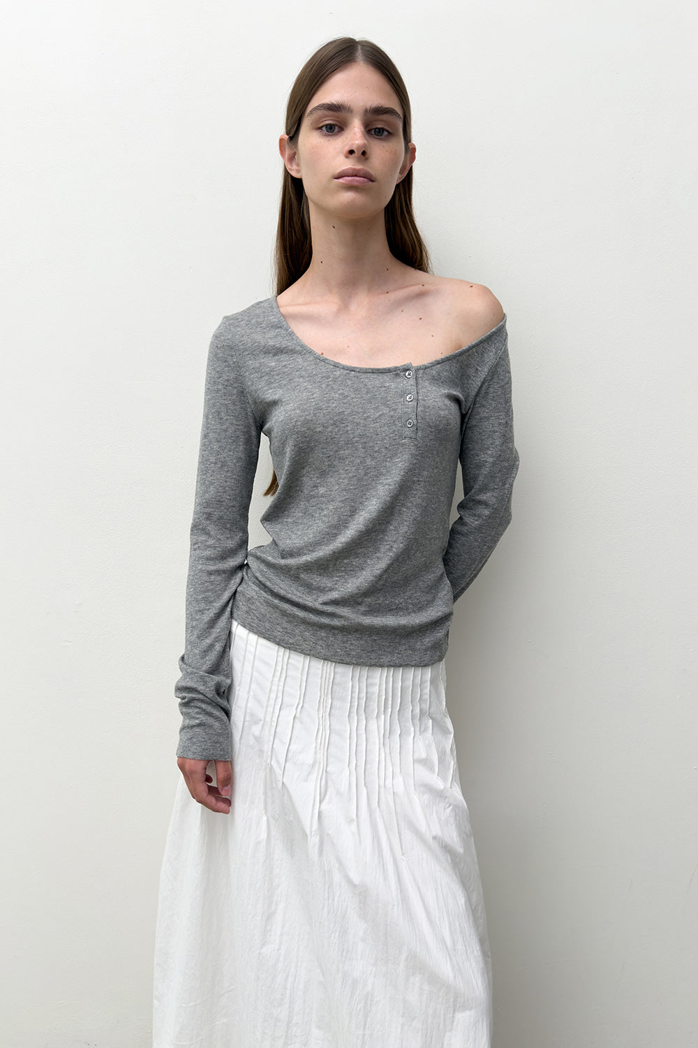 STITCHED TRAPEZE SKIRT