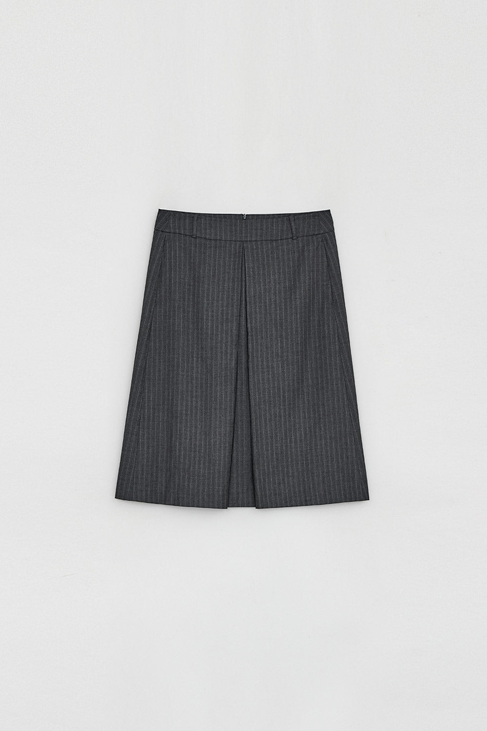 LOW RISE MIDI SKIRT GREY