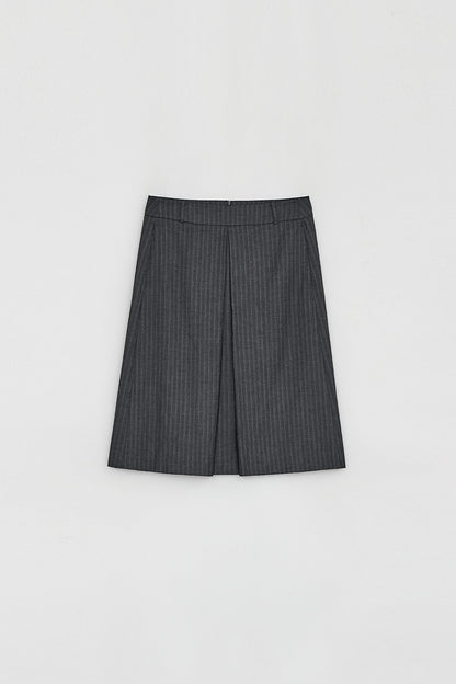 LOW RISE MIDI SKIRT GREY